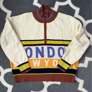 MAEVE Colorful cozy London New York Half-Zip Sweater like new Women’s small